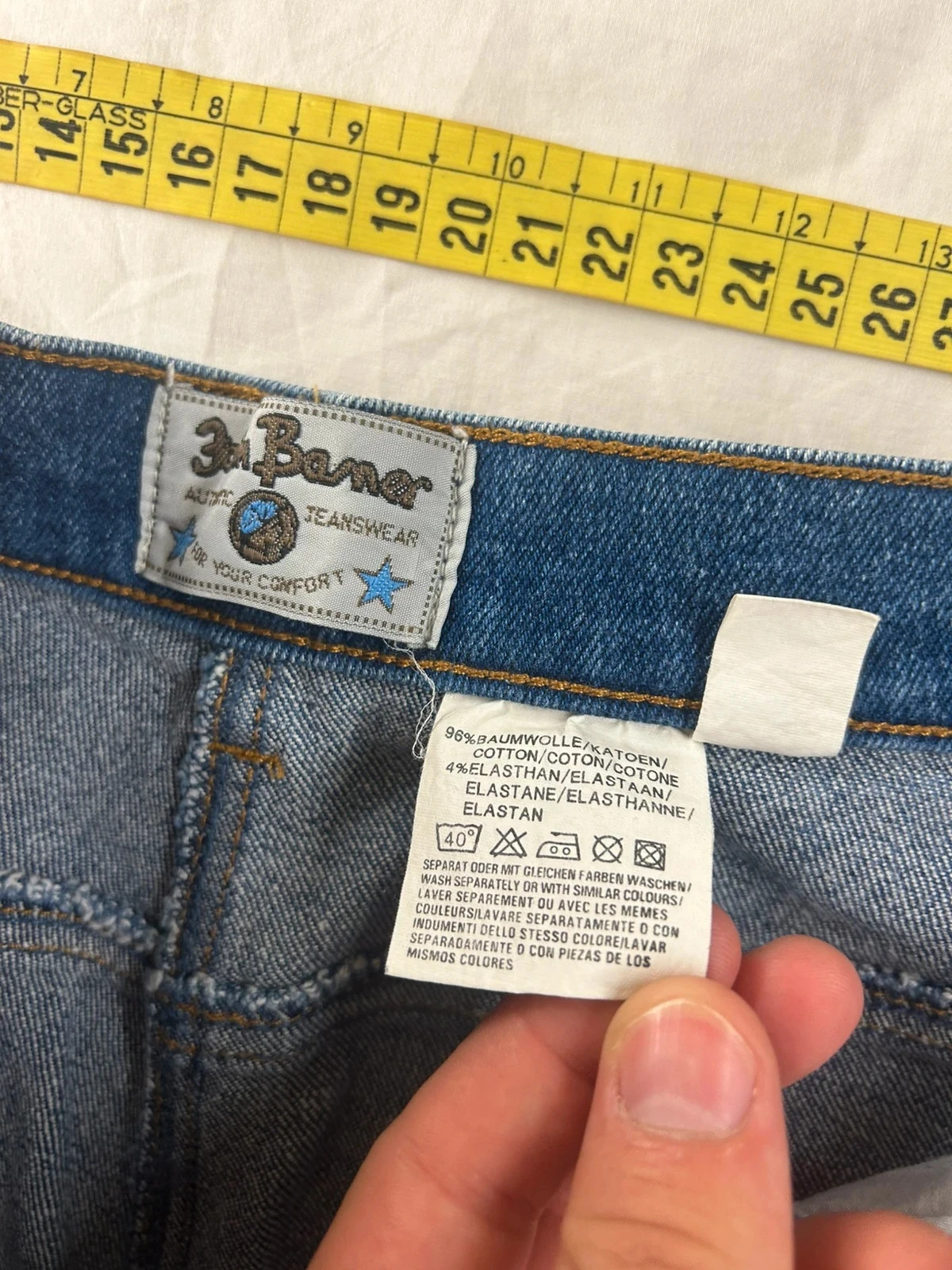 Navy blue straight flared john baner jeans size 42 – photo 10